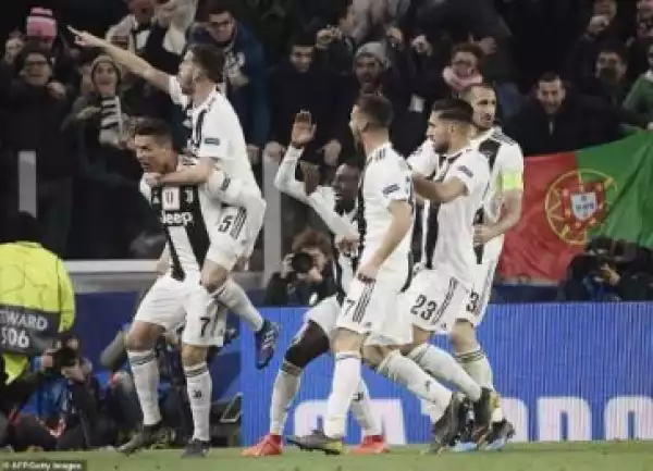 UCL: Cristiano Ronaldo Hat-Trick Shoots Juventus Into Quarter Finals (Photos)